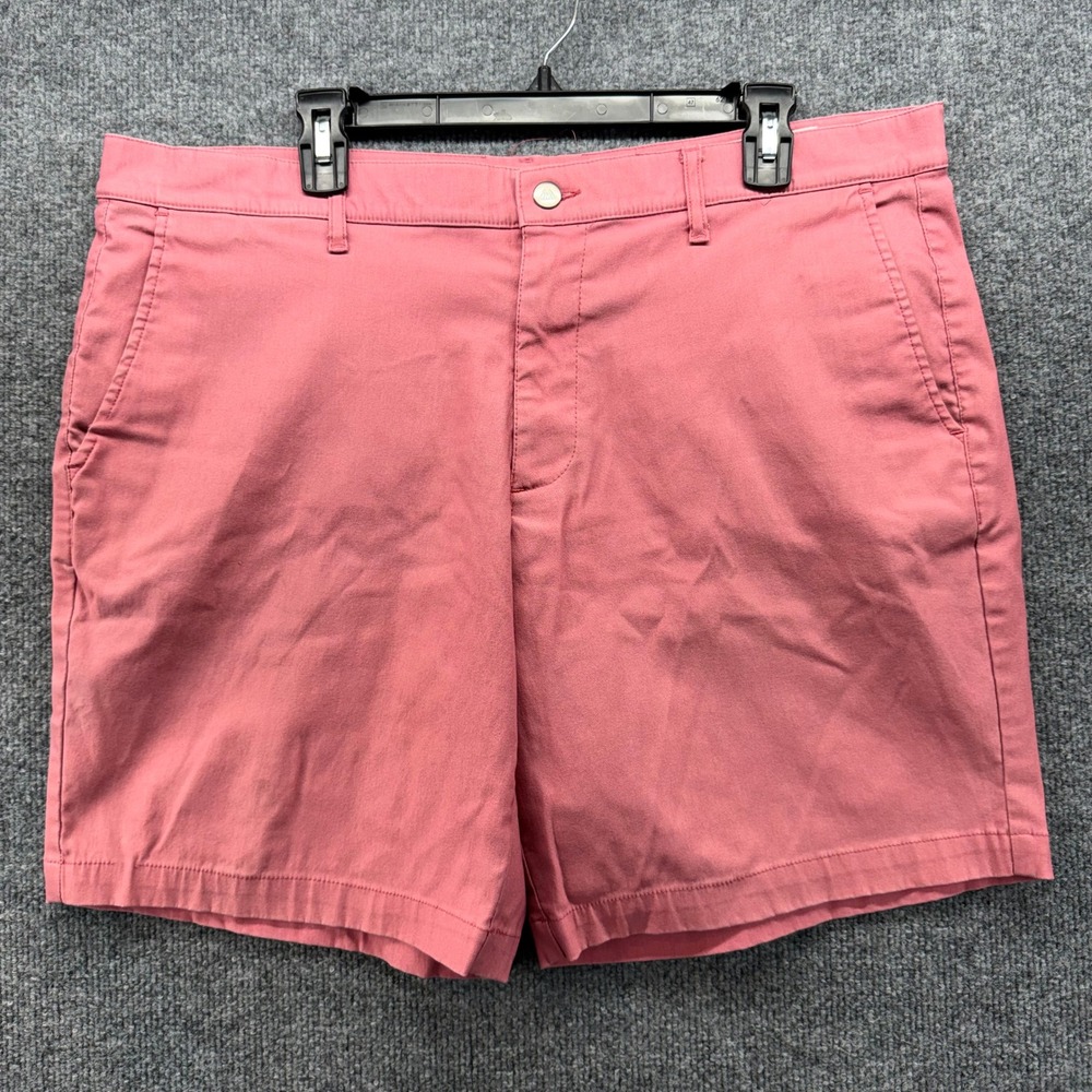 Mizzen + Main Men's Pink Chino Shorts Size 38 Flat‎ Front Casual Everyday